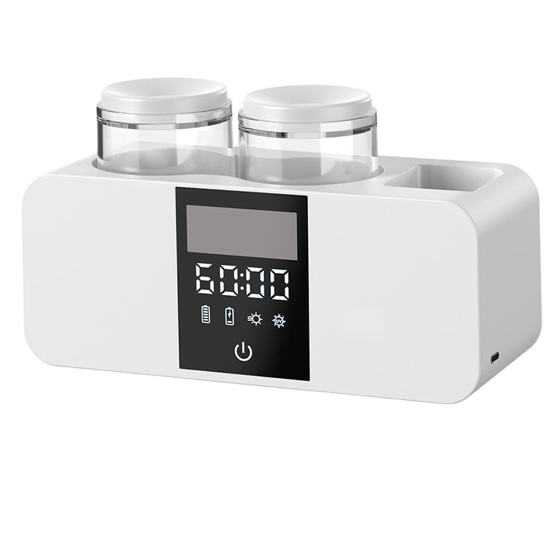 Soporte Inteligente para cepillos de Dientes, 2 Tazas, Soporte para cepillos de Dientes con energía Solar, con 4 Ranuras y dispensador de Pasta de, prácticos Accesorios de baño autoadhesivos