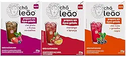 Combo Chá Gelado Leão – 30 Sachês (Frutas Vermelhas, Morango e Laranja, Matte e Grosselha Negra)