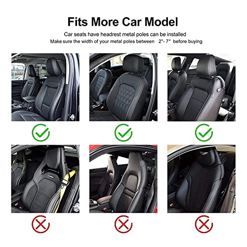 Image of HOLD UP Car Headrest Pillow, Road Pal Headrest, Adjustable Car Seat Head Neck Support, U Shaped Car Sleeping Pillow for Kids & Adults (Black)
