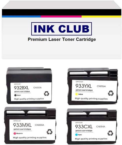 G&G Remanufactured Ink Cartridge Replacement for HP 932 & 933 XL ( Black,Cyan,Magenta,Yellow , 4-Pack )
