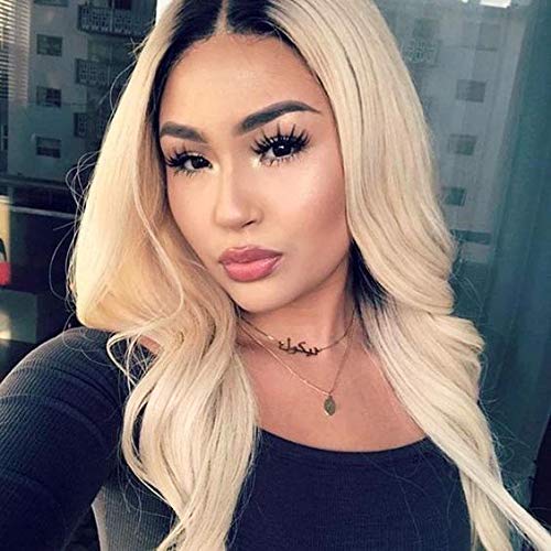 VIOLET HAIR 1B/613 Human Hair Bundles Ombre Black To Blonde Straight Hair Weave Dark Roots Ombre Blonde Brazilian Human Hair Extensions 16 18 20 inch Mixed colors bundles