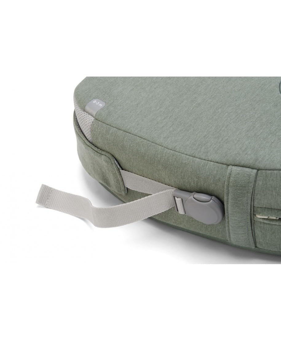 Inglesina Elysia Cuscino Allattamento Ergonomico con Cintura Lombare, Doppia Densità, Tessuto Bambù Traspirante 3D, Supporto Neonato e Mamma, 0-3+ Mesi, Balance Green