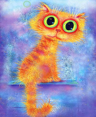 Peinture par numéros chat diy paysage de ville kit complet toile de peinture à l'huile pour adulte