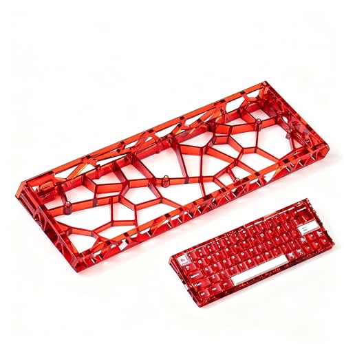 Transparent Keyboard Case Red Hollow Keyboard Housing...