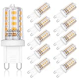 leuchtmittel Sehr lange Lebensdauer: 35.000 STUNDEN, sehr geringer Stromverbrauch, G9 Stiftsockel, 4W LED it ein möglicher Ersatz für eine normale Glühlampe mit 20W, 30W, 35W, 40W; 360 ° Lichtabstrahlung, LED warmweiß.