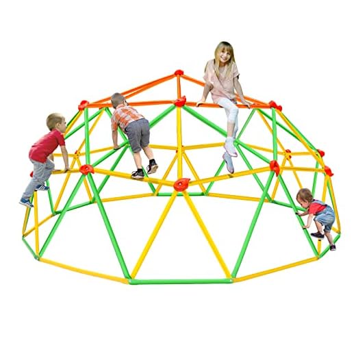 NAQIER Climbing Dome 2021 Upgraded 10FT Dome Climber for Kid 3-10 Jungle Gym Monkey Bar Geometric Climbing Dome Support 800LBS Indoor Outdoor Toddler Play Centre