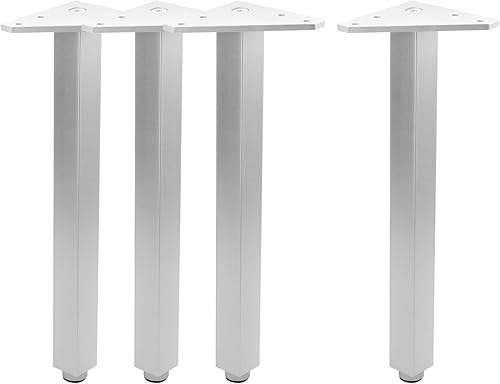 Geesatis Patas de gabinete de 12 pulgadas de altura para sofá, patas ajustables para mesa, patas de sofá, paquete de 4, cromo pulido disponible en Yaxa Colombia