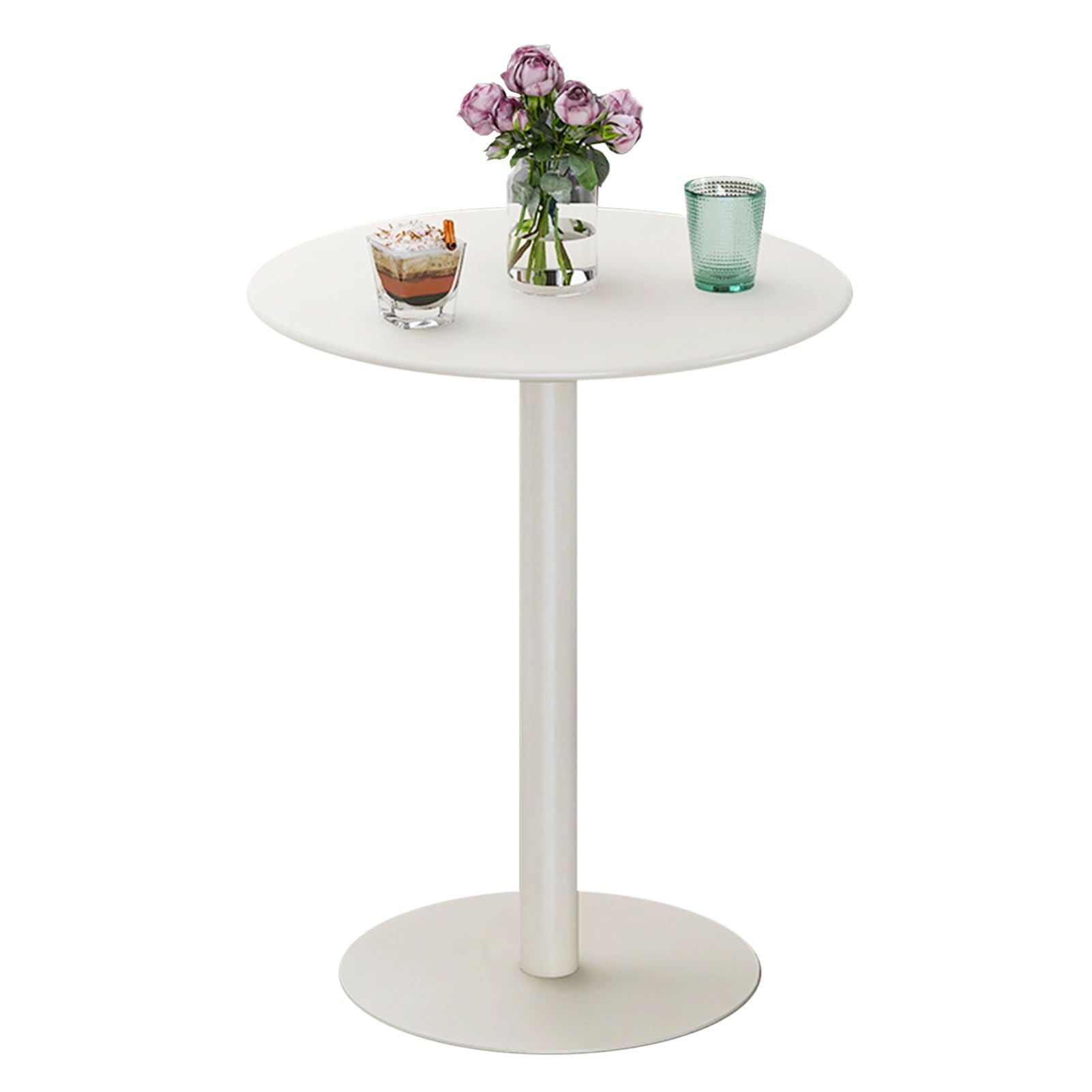 SWENEEN Bistro Table Round Bar Table Counter Pub Desk For Cocktail Pub Dining Bistro, Freestanding Breakfast Desk With Sturdy Base, Home Restaurant Office Accent Tables,40x40x50cm