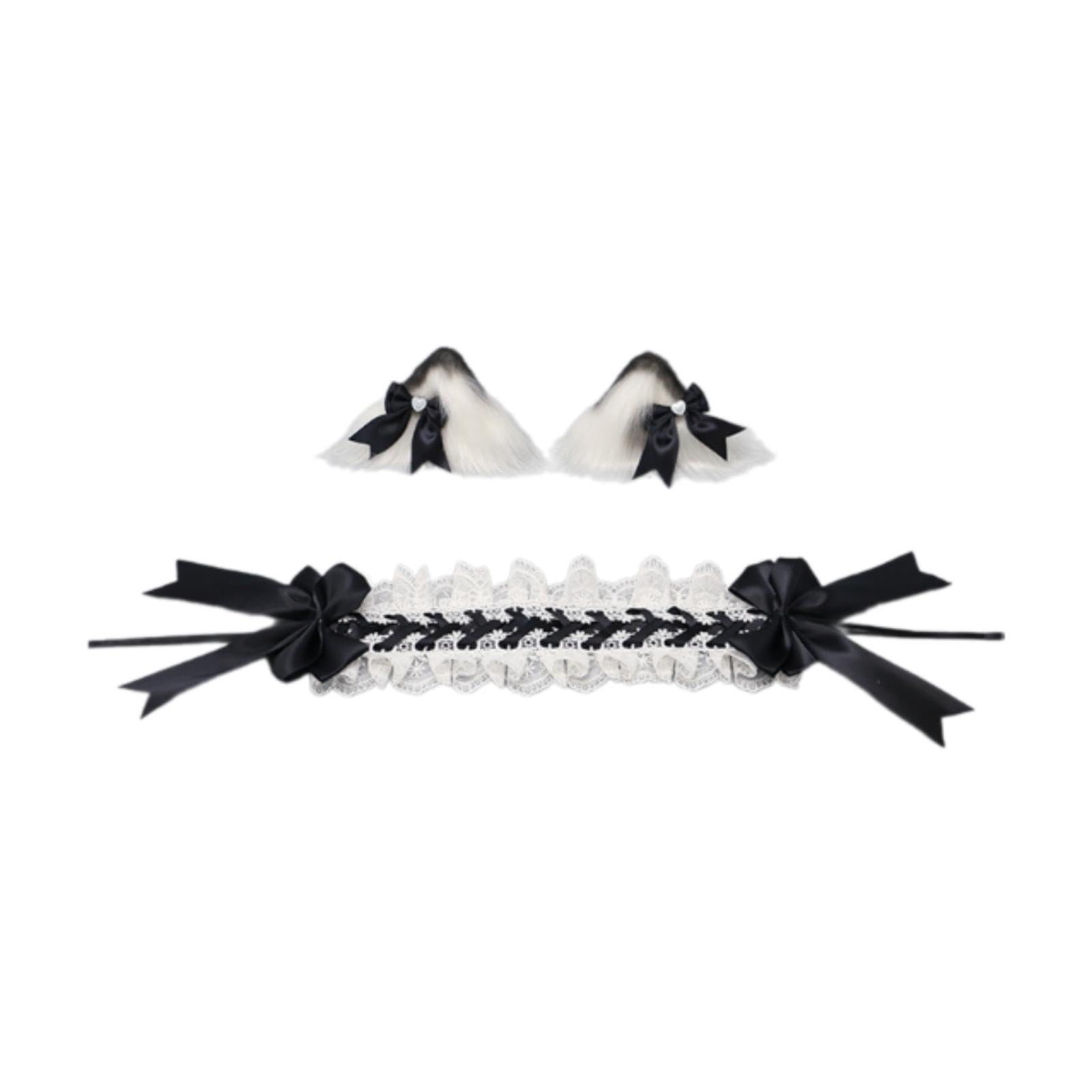 Lolita Hair Accessories Elegant Lace Headband for Photo Props Party Supplies Black-image-44