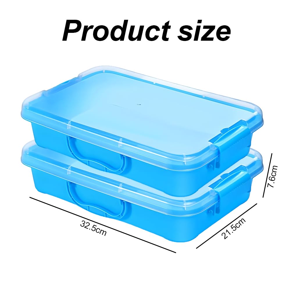 Pack of 2 Sandpit Sensory Bin with Lid and Handle for Sand - Image 2