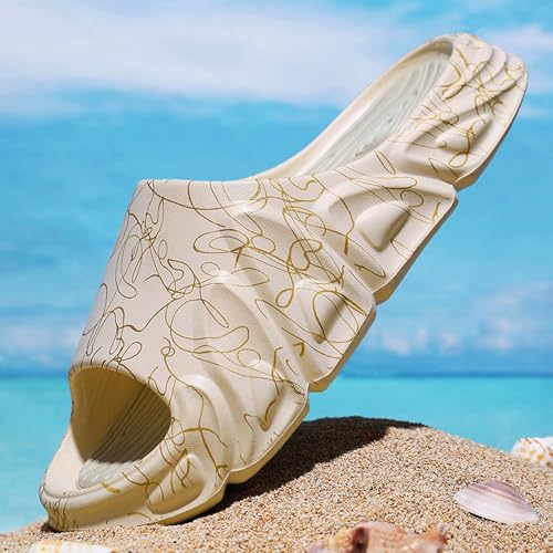 Summer water transfer printing lining, with a feeling of stepping on poop, anti slip and wear-resistant slippers4