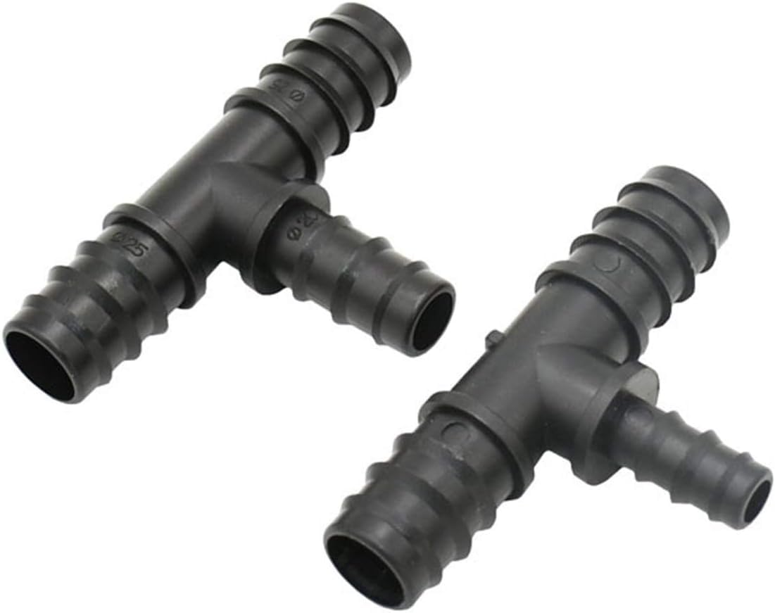 Manguera de jardín de 25 mm a 1/2 3/4 en T para Manguera, Conector de lengüeta Divisor de Agua, DN20 a 16 mm, 20 mm, en T para Manguera, Accesorios de riego por Goteo, 30 Piezas de riego Ind