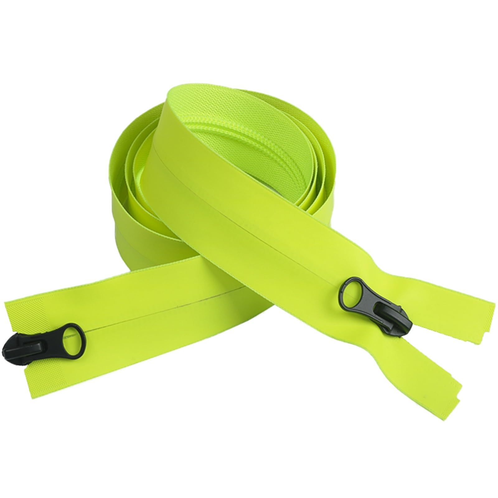 BTYQKZVPM Two Way Separating Zipper， Two Way Nylon Zipper For Down Windbreakers Seamless Invisible(LightGreen-100cm)