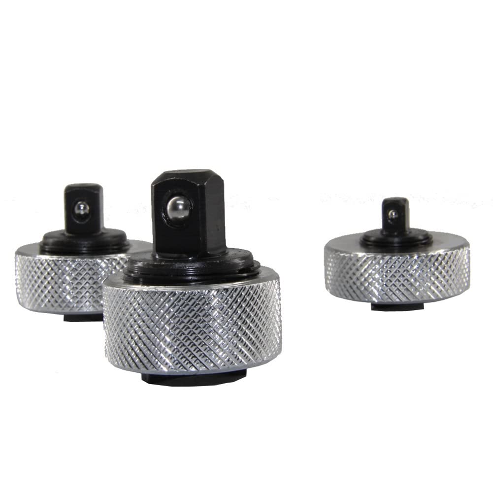 Yindhgdr 3Pcs Ratchet Whole Steel Ratchet Reversible Ratchet Handle 1/4in 3/8in 1/2in Drive, Silver - Image 3