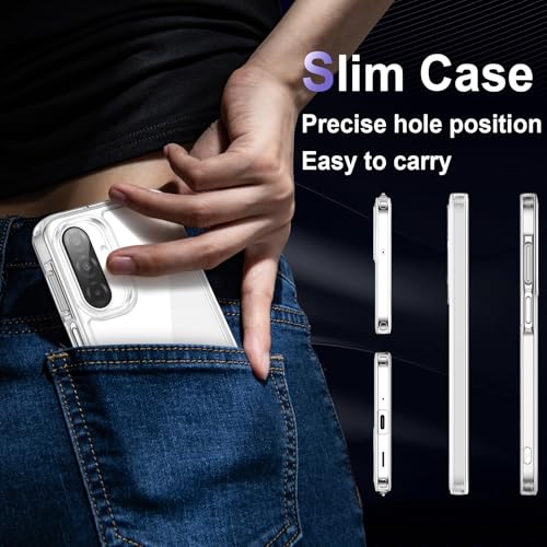 Image of Case for Samsung Galaxy A17 5G, Military Grade Drop Protection Phone Case, Yellowing Resistant, Anti-Scratch Hard PC Back, Shockproof Hard Ultra-Thin Protective Cover, Clear