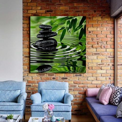 Impression nature morte de haute qualité tableau galets et cadre chic