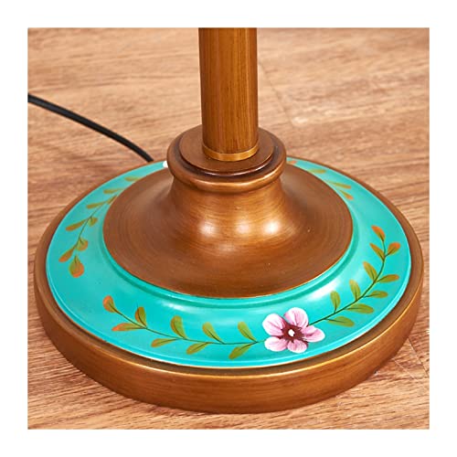 Lámpara de pie vintage con bandeja para salón 6