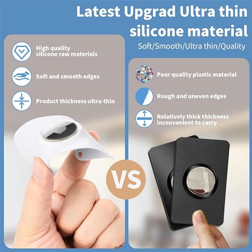 Image of Airtag Card Case for Wallets, Water Proof Shock Proof Scratch Resistant Drop Resistant (White, Card Type)