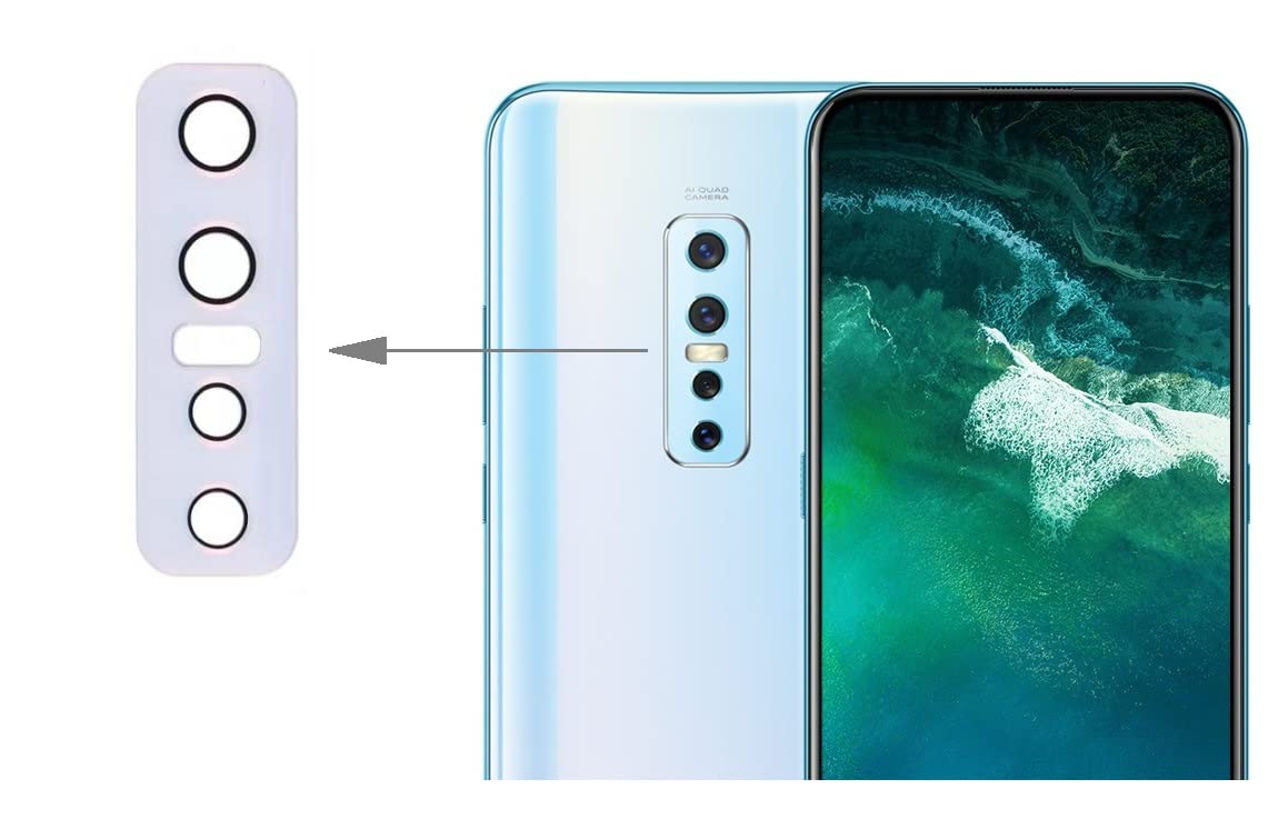 Kyrahh® Mobile Back Rear Camera Glass Lens Replacement Spare Part Vivo Phone (Vivo V17 Pro Silver)