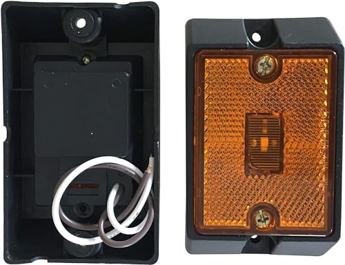 Image of MAXXHAUL 50929 2x3 inch Square Rectangular Side Marker LED Clearance Light with Reflector for Utility Boat Trailer RV Truck DOT Compliant Waterproof & Submersible - 6 Pieces