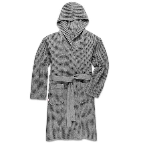 Image of ONSEN Supima Waffle Bath Robe - Luxury Cotton Robe for Women & Men, Lightweight Spa Robe, Quick Dry, Soft & Absorbent