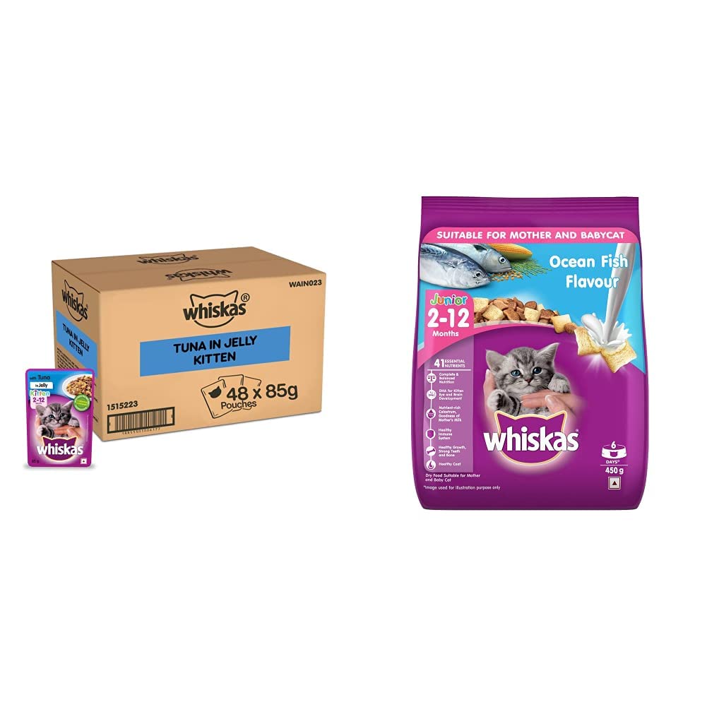 See full amazon price history chart for Whiskas Wet Food for Kittens (2-12 Months), Tuna in Jelly Flavour, 48 Pouches (48 x 85g)&Whiskas Dry Food for Kittens (2-12 Months), Ocean Fish Flavour, 450g Pack Whiskas Wet Food for Kittens (2-12 Months), Tuna in Jelly Flavour, 48 Pouches (48 x 85g)&Whiskas Dry Food for Kittens (2-12 Months), Ocean Fish Flavour, 450g Pack (B0BP4YSJ73) Amazon Price History, Amazon Price Tracker