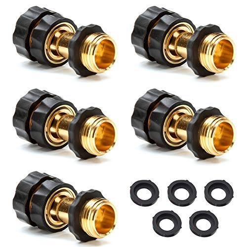 PLG 3/4" Garden Hose Quick Connect,Male and Female Hose Connector,5 Set 10PCS