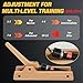 tonchean Arm Wrestling Training Equipment Wooden Arm Strength Trainer with 12 Adjustable Hydraulic Resistance Levels Portable Forearm Trainer for Home Gym, Office