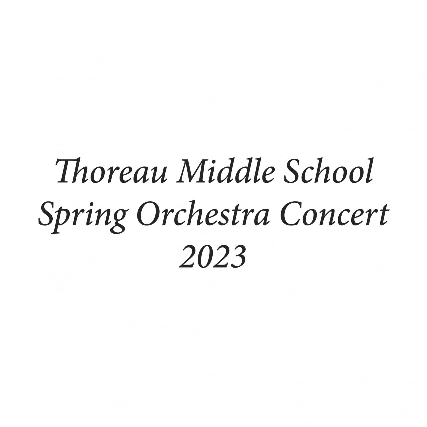 Thoreau Middle School Chamber Orchestra