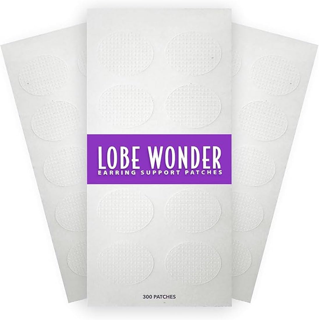 Lobe Wonder 300 Invisible Earring Ear-Lobe Support Patches - Provides Relief for Damaged.