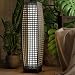Floor Lamp Grand Patio Outdoor Lamp Patio Lights Solar Powered Lantern Weather-Resistant Rattan Deck Lights, Lamp Large-Sized for Garden