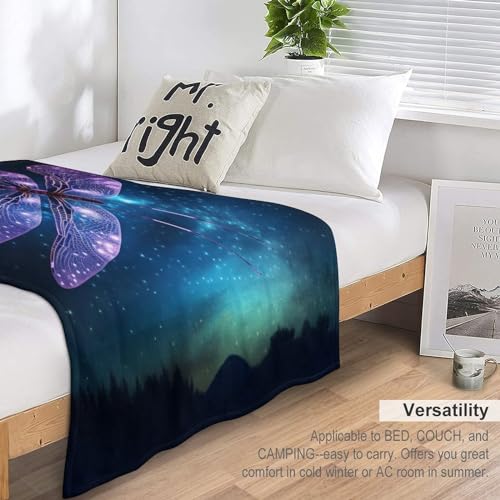 Plaid canapé couverture polaire dragonfly douce couverture lit - 7
