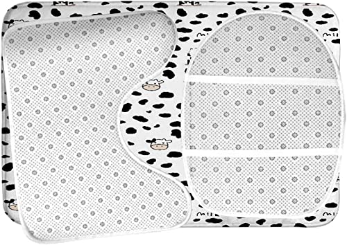 Badezimmerteppich-Set, 3-teilig, Milchkuh, waschbare Badeteppiche, rutschfest, mit Rückenpolster, Konturteppich und Toilettendeckelbezug – Bild 6