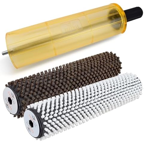 RaceWax Snowboard 300mm Roto Brush Wax Kit Axle-Shield with Nylon and Horsehair Brush - Snowboard waxing kit - (ZL-7000) Cover