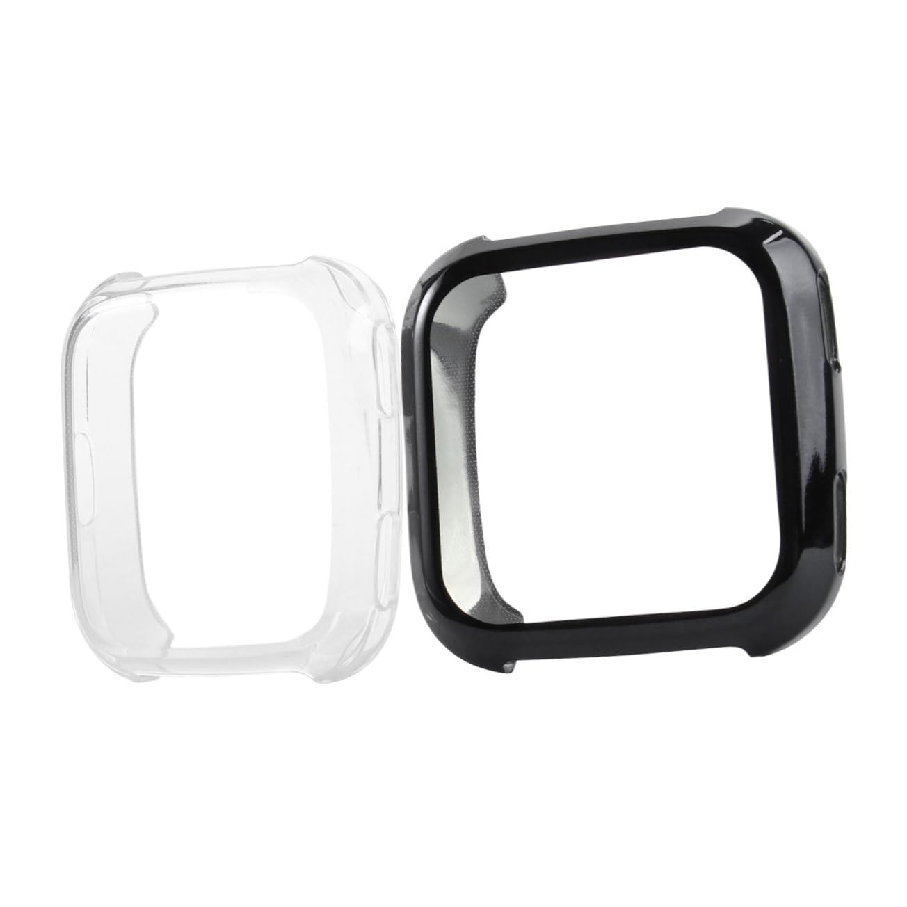 CHILDWEET 2pcs Full Coverage TPU Smart Watch Protective Case for Compatible Model Shockproof Plating Shell with Anti-Scratch Surface
