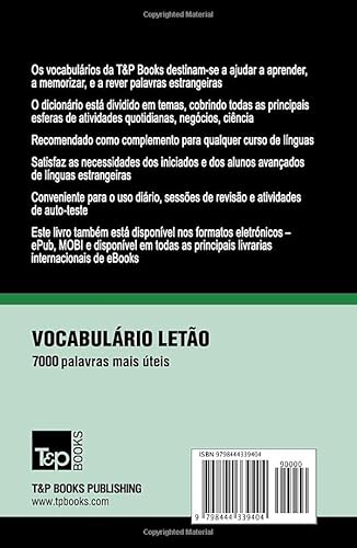 Vocabulário Português Brasileiro-Letão - 7000 palavras (Brazilian Portuguese Collection) (Portuguese