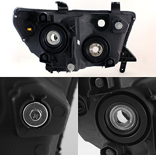 AKKON - For Black Smoked For 07-13 Tundra Pickup Truck Headlights + LED Tail Brake Lamp