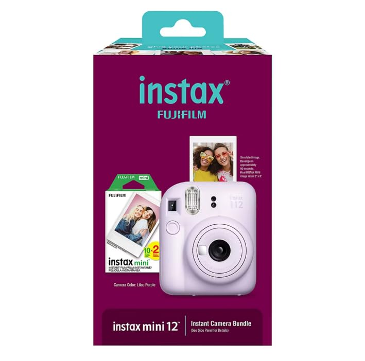 FUJIFILM　instax mini12 パープル Amazon.com : Fujifilm Instax Mini 12 Purple Holiday Bundle