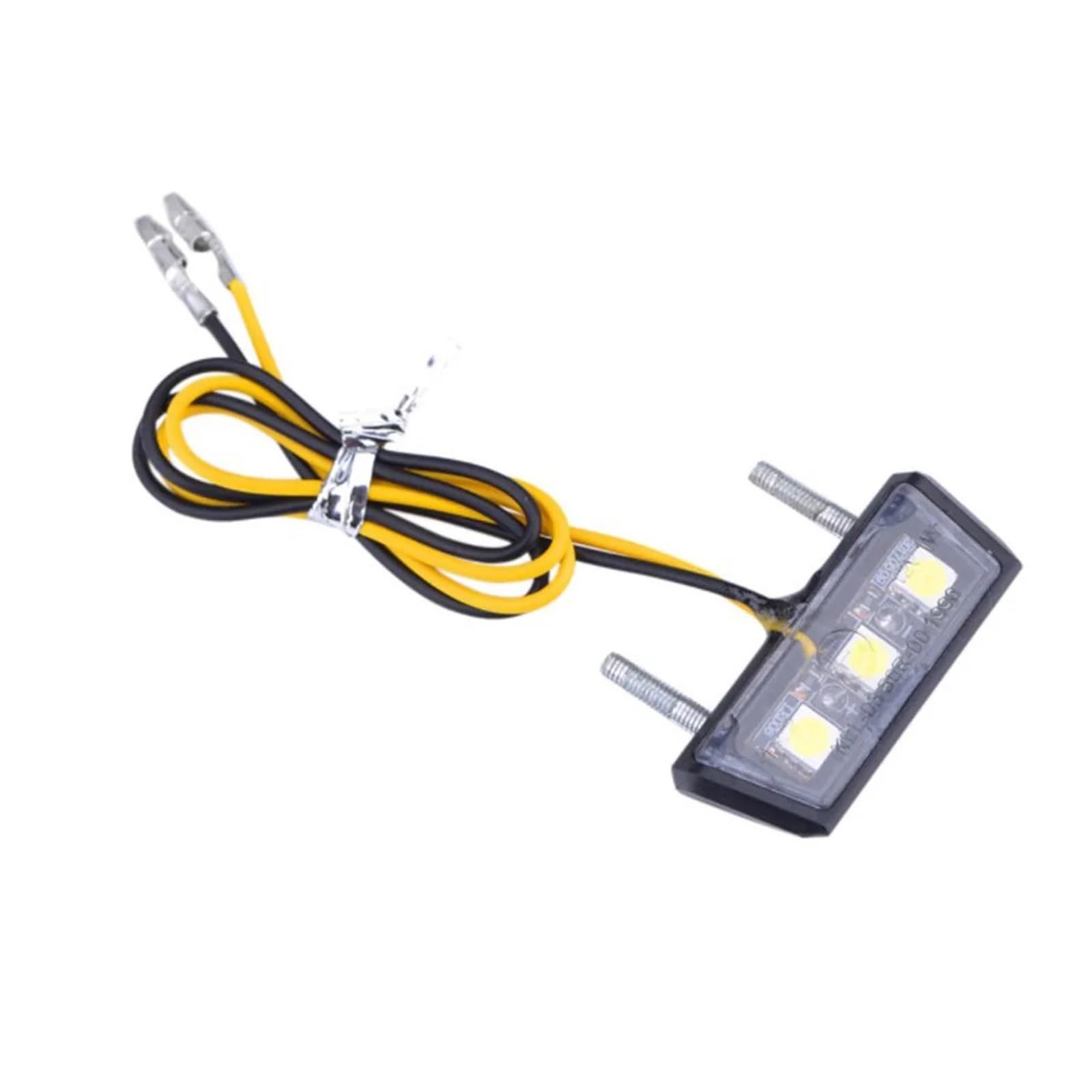 Feu Arrière LED Moto Universel 12V - Éclairage Plaque + Feu Stop 3 LED Super Lumineux, Blanc