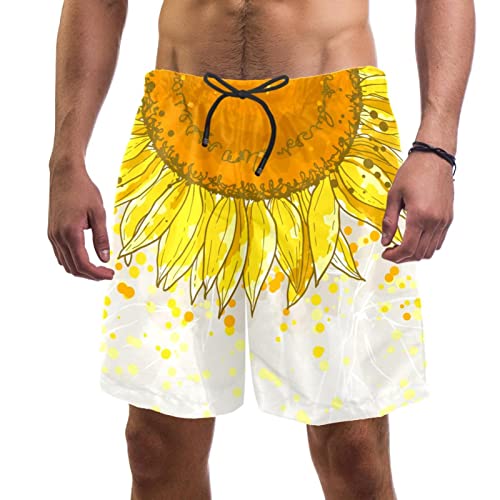 Short de plage tournesols homme pour vos activités de farniente au soleil
