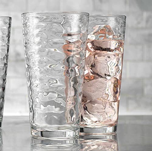 Glaver's Drinking Glasses Set Of 4 Highball Glass Cups, Premium Glass Quality Coolers 17 Oz. Glassware. Ideal For Water, Juice, Cocktails, And Iced Tea. Dishwasher Safe. #TOP1