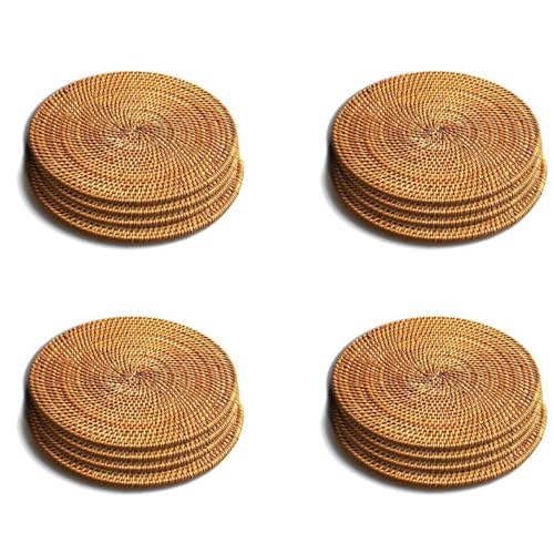 ISTOVO 16 salvamanteles de ratán para platos calientes, almohadillas calientes aisladas, soporte para ollas para mesa, alfombrillas térmicas para cocina