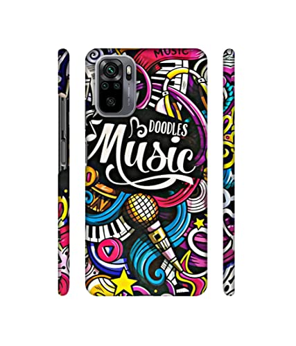 Image of Doodles Music Design 3D Printed Hard Back Case Cover for Mi Redmi Note 10 4G / Note 10S 4G