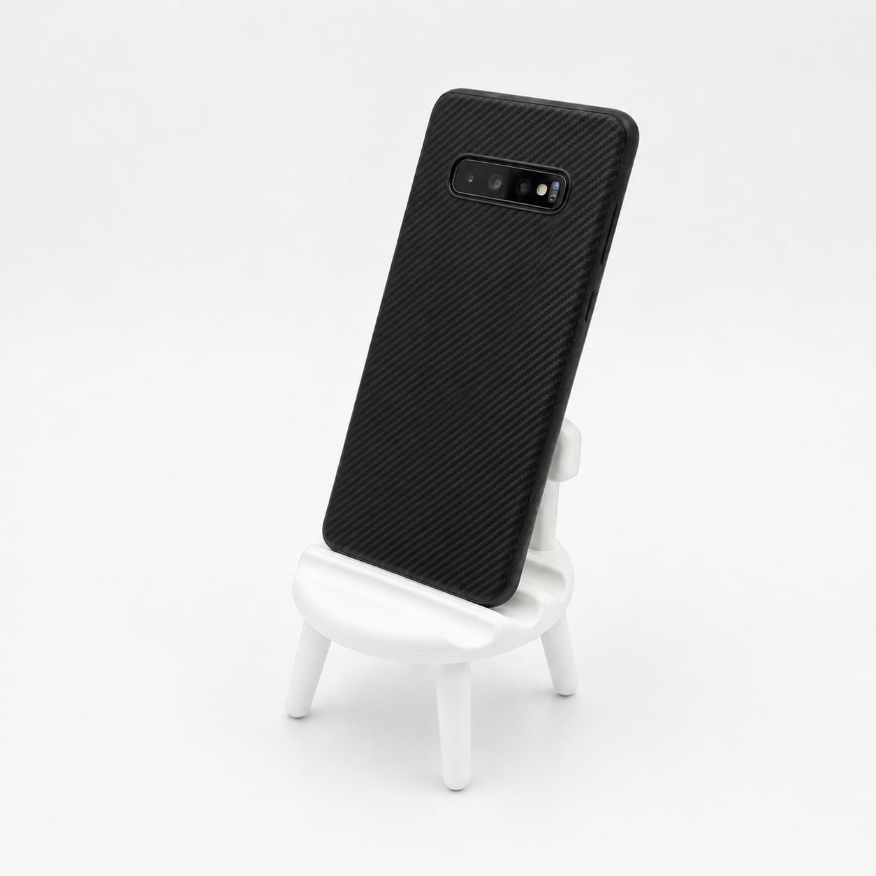 Multipurpose Chair Phone Stand for Desk, Mobile Holder for Smartphones, White-picture-24
