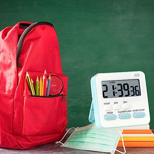 Image of YELONA Digital Magnetic Timer for Kids, Kitchen, Cooking, Egg, Teacher, Exercise, Productivity- Blue, Pack of 1