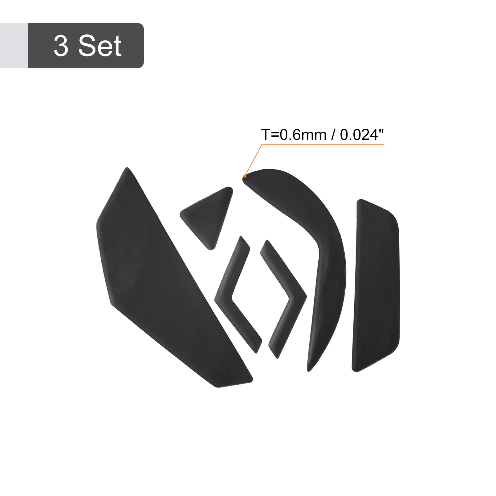 Curvi Bordi Mouse Piedi Pattini 0,6mm per G502 Cablato Mouse 6pz/1 Set