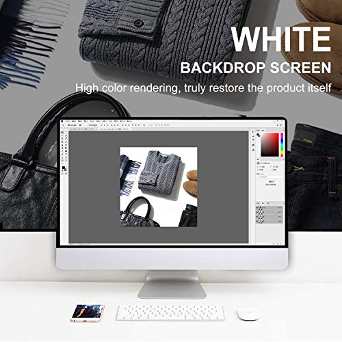 Image of EMART 6x9ft Photography Backdrop White Backdrop for Photoshoot [Muslin 100% Cotton], Photo Video Studio White Back Drop with 4 Clips for Photography Background Screen, Party Backdrop Curtains