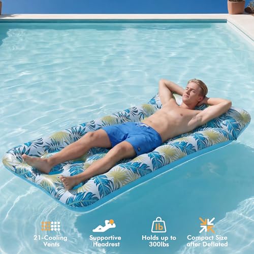 Image of Stonful 4 Pack Inflatable Pool Floats, Cooling Pool Rafts for Adults