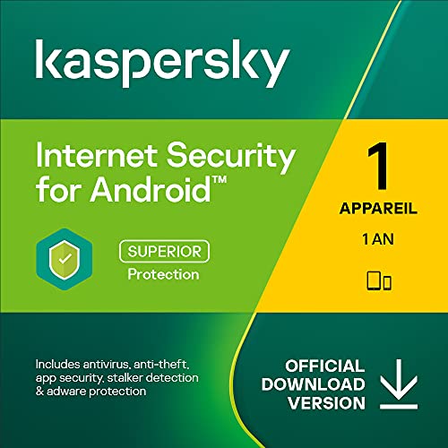 Kaspersky Internet Security for Android 2023 | 1 Appareil | 1 An | Android | Code d’activation – envoi par email