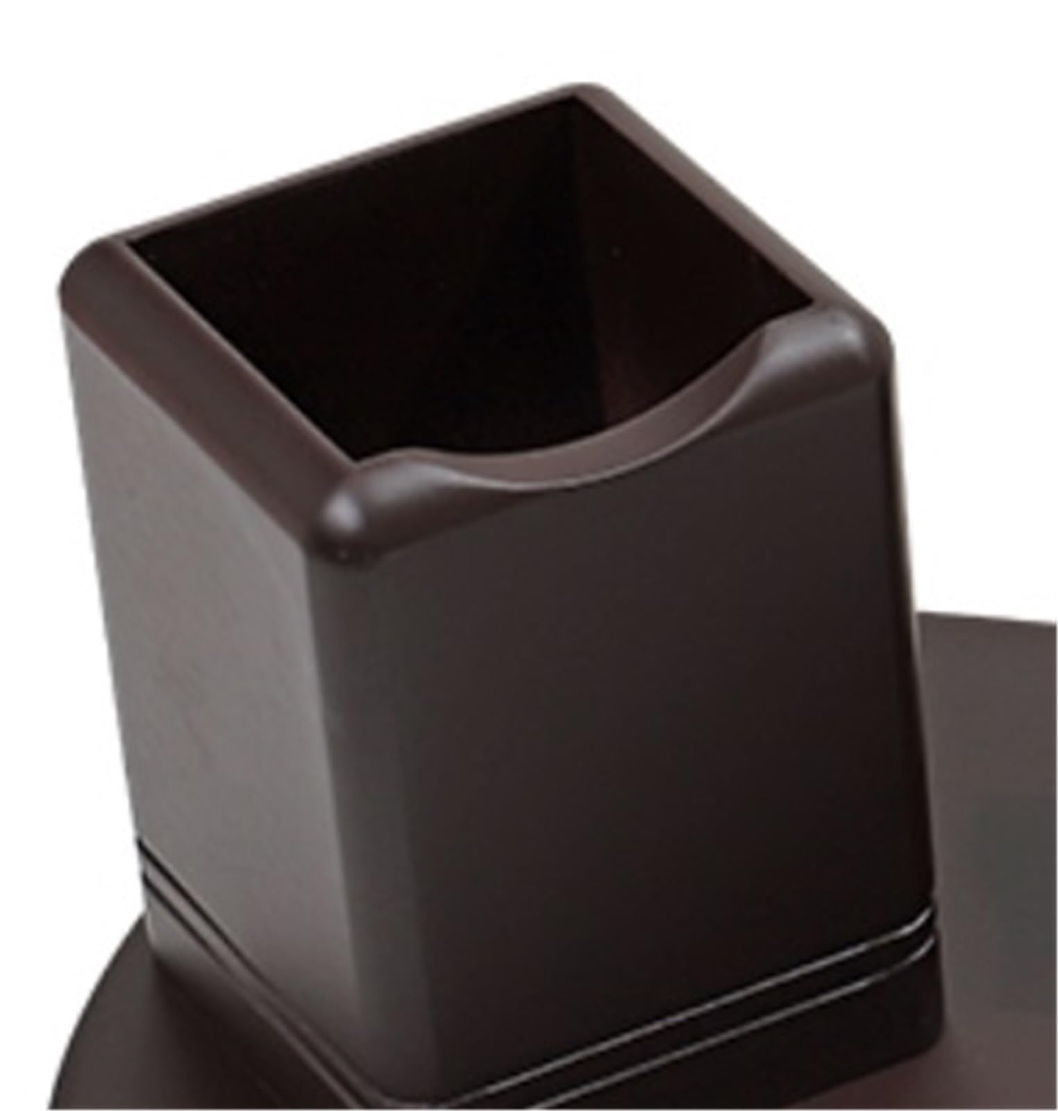 Expositor, Tarjetero de madera | Organizador multiusos de oficina marrón 29,2x10,8x19,4cm: tarjetero y portalápices